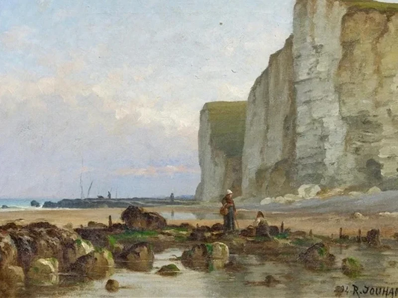1836-René Jouhan - Scogliere sulla costa normanna